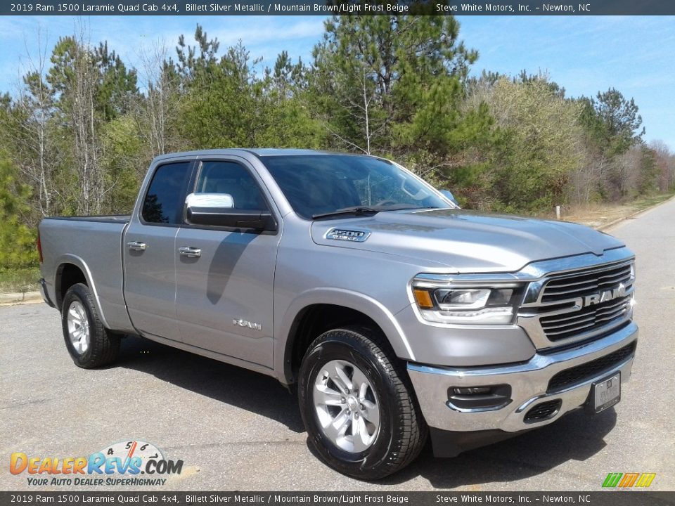 Billett Silver Metallic 2019 Ram 1500 Laramie Quad Cab 4x4 Photo #4
