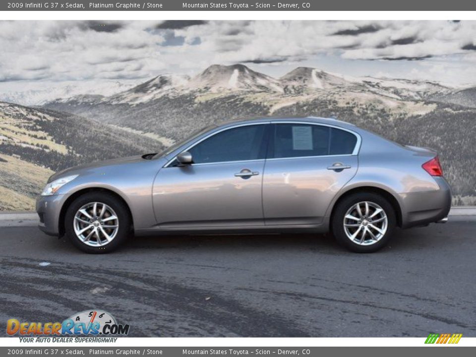 2009 Infiniti G 37 x Sedan Platinum Graphite / Stone Photo #6