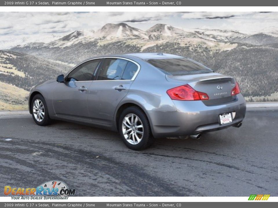 2009 Infiniti G 37 x Sedan Platinum Graphite / Stone Photo #7