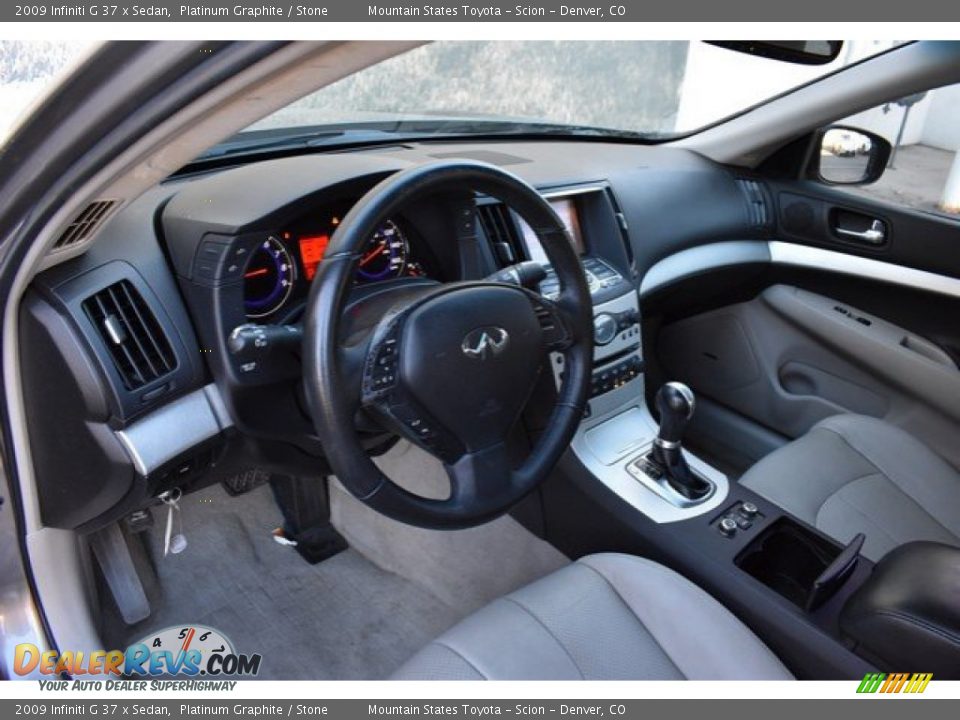 2009 Infiniti G 37 x Sedan Platinum Graphite / Stone Photo #10