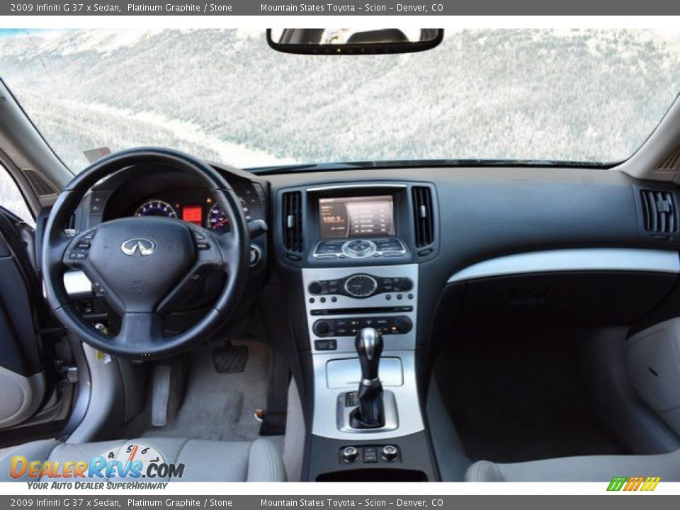 2009 Infiniti G 37 x Sedan Platinum Graphite / Stone Photo #13