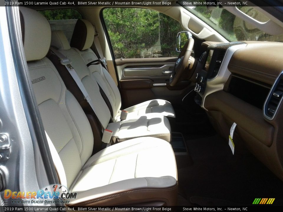 2019 Ram 1500 Laramie Quad Cab 4x4 Billett Silver Metallic / Mountain Brown/Light Frost Beige Photo #16