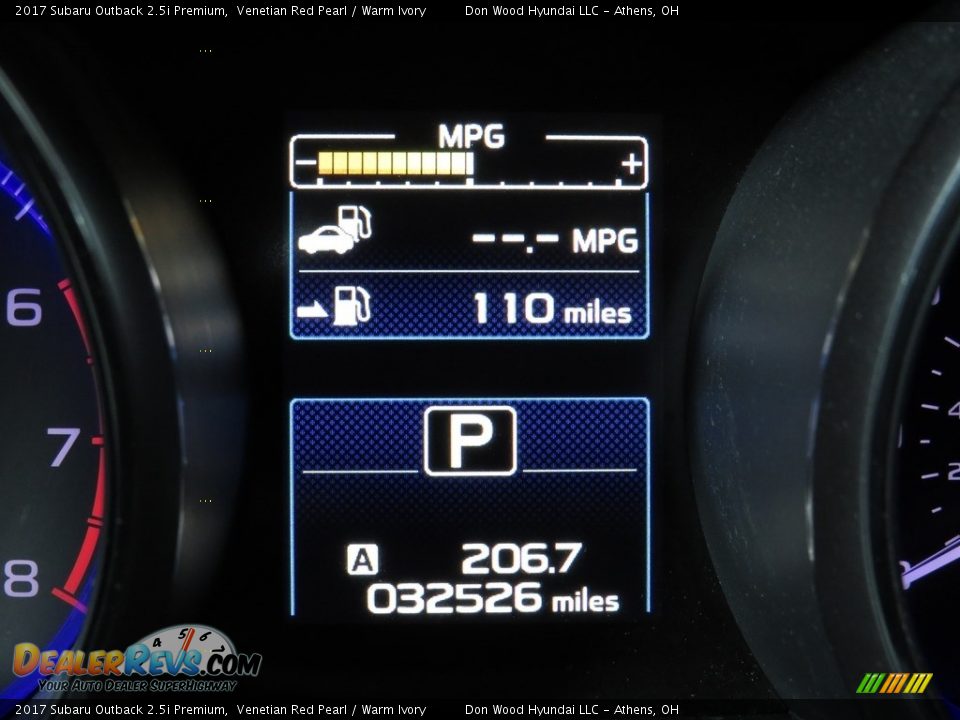 2017 Subaru Outback 2.5i Premium Venetian Red Pearl / Warm Ivory Photo #12