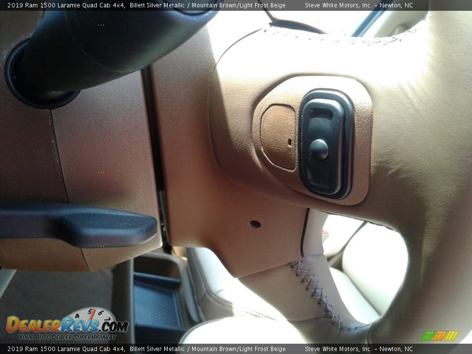 2019 Ram 1500 Laramie Quad Cab 4x4 Billett Silver Metallic / Mountain Brown/Light Frost Beige Photo #18