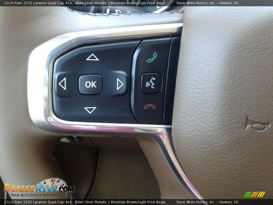 2019 Ram 1500 Laramie Quad Cab 4x4 Steering Wheel Photo #19