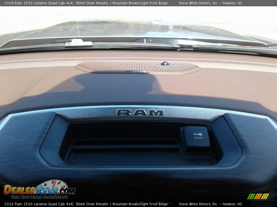 2019 Ram 1500 Laramie Quad Cab 4x4 Billett Silver Metallic / Mountain Brown/Light Frost Beige Photo #33