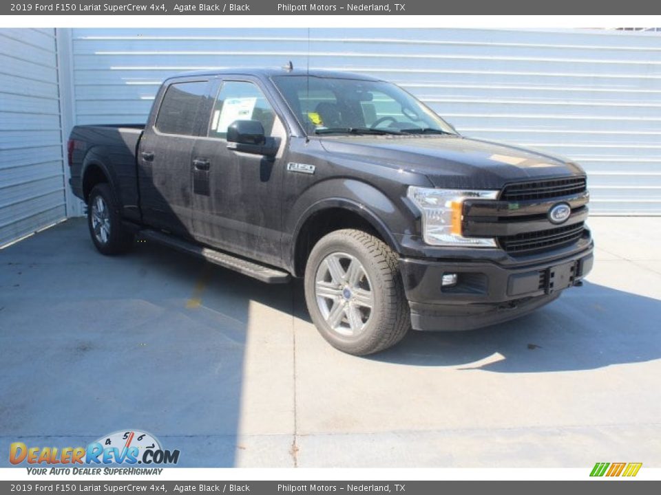 2019 Ford F150 Lariat SuperCrew 4x4 Agate Black / Black Photo #2