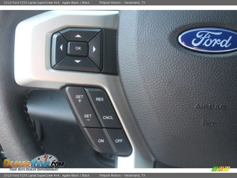 2019 Ford F150 Lariat SuperCrew 4x4 Agate Black / Black Photo #16