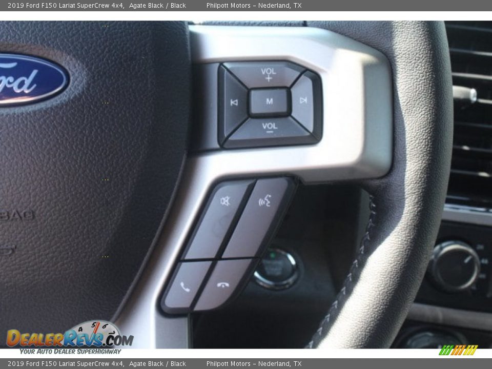 2019 Ford F150 Lariat SuperCrew 4x4 Agate Black / Black Photo #17