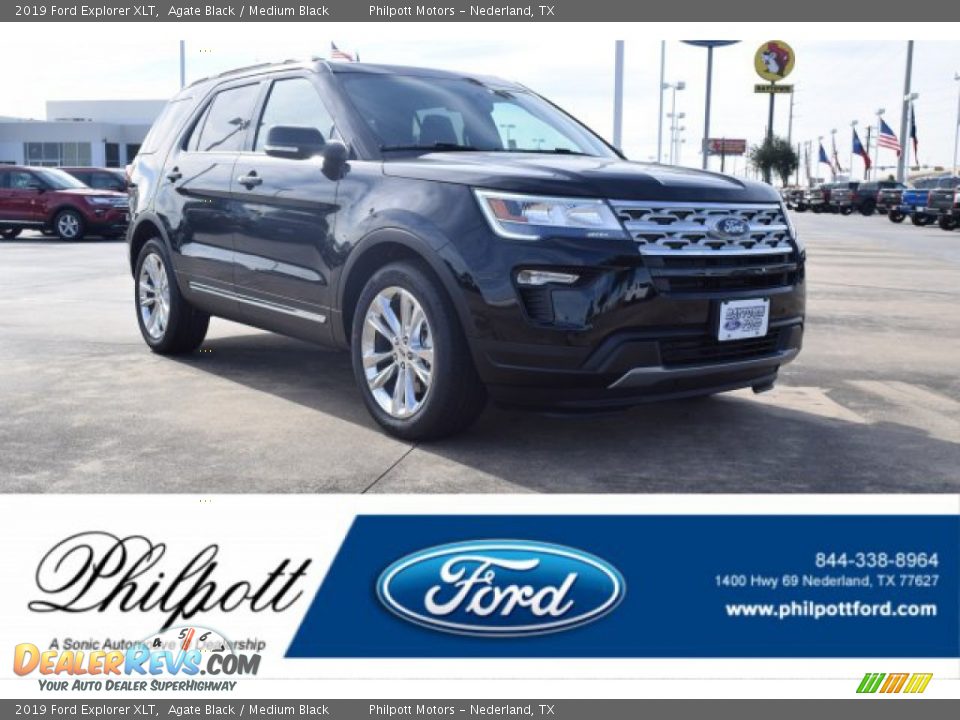 2019 Ford Explorer XLT Agate Black / Medium Black Photo #1