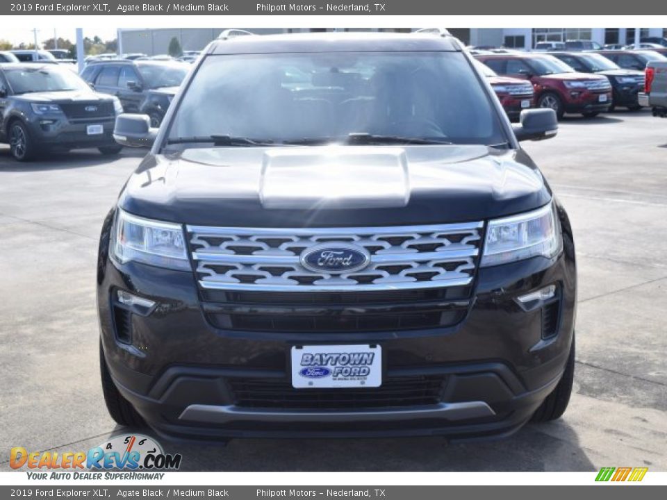 2019 Ford Explorer XLT Agate Black / Medium Black Photo #2