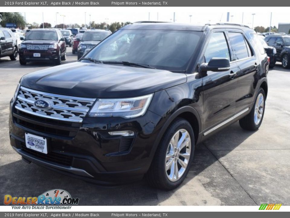 2019 Ford Explorer XLT Agate Black / Medium Black Photo #3