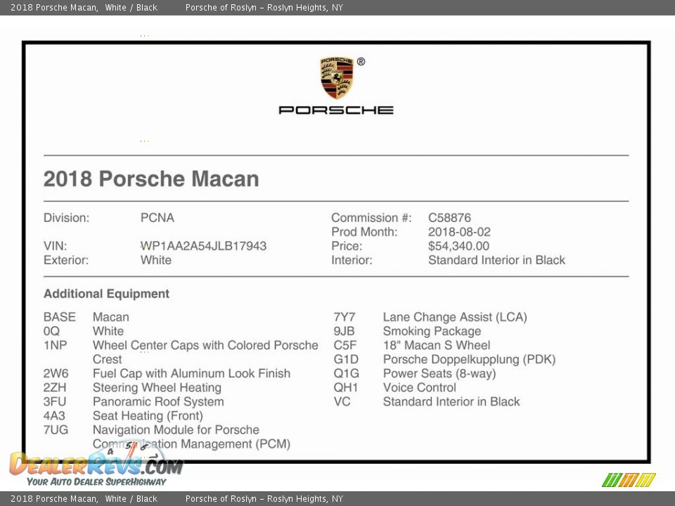 2018 Porsche Macan White / Black Photo #20