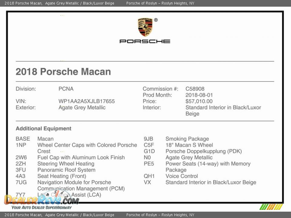 2018 Porsche Macan Agate Grey Metallic / Black/Luxor Beige Photo #21