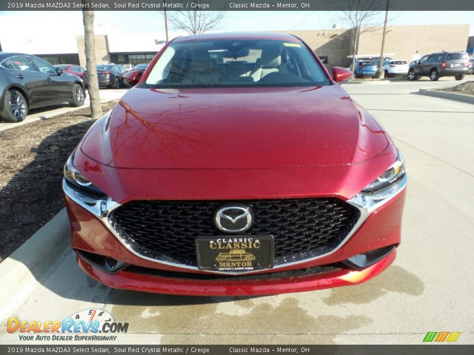 2019 Mazda MAZDA3 Select Sedan Soul Red Crystal Metallic / Greige Photo #1