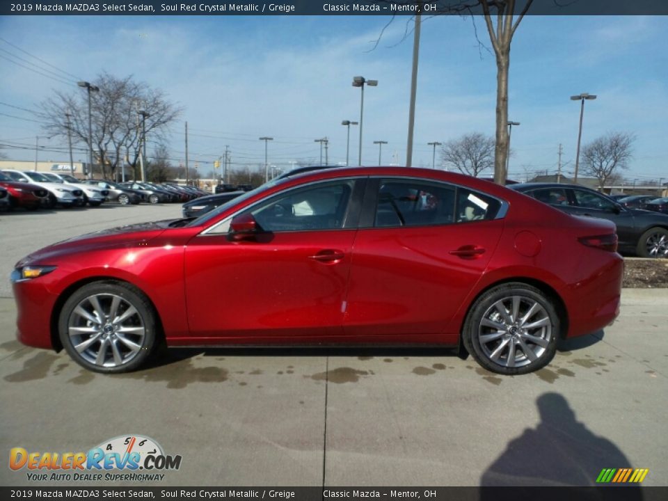 2019 Mazda MAZDA3 Select Sedan Soul Red Crystal Metallic / Greige Photo #2