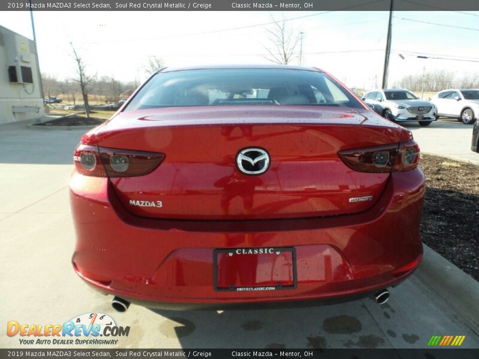 2019 Mazda MAZDA3 Select Sedan Soul Red Crystal Metallic / Greige Photo #3