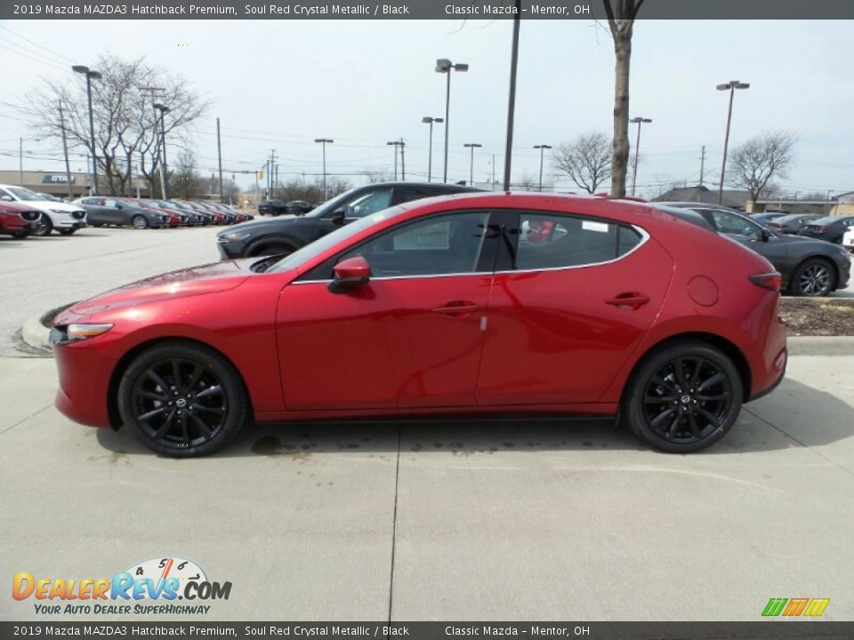 2019 Mazda MAZDA3 Hatchback Premium Soul Red Crystal Metallic / Black Photo #2