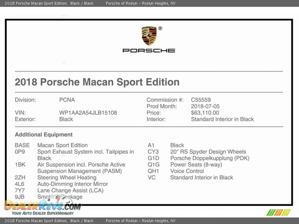 2018 Porsche Macan Sport Edition Black / Black Photo #23