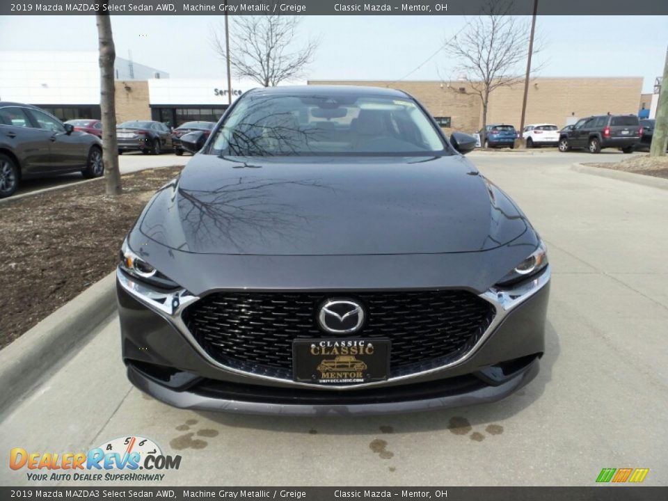 2019 Mazda MAZDA3 Select Sedan AWD Machine Gray Metallic / Greige Photo #1