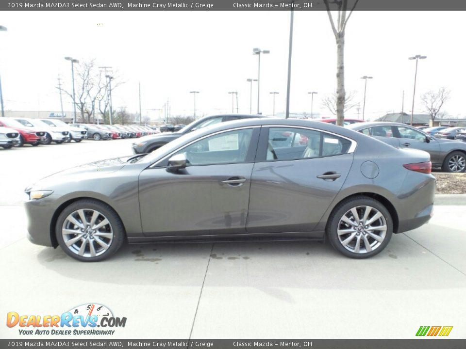 2019 Mazda MAZDA3 Select Sedan AWD Machine Gray Metallic / Greige Photo #2