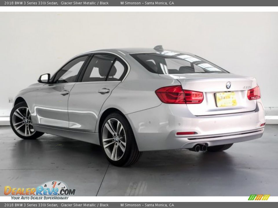 2018 BMW 3 Series 330i Sedan Glacier Silver Metallic / Black Photo #10