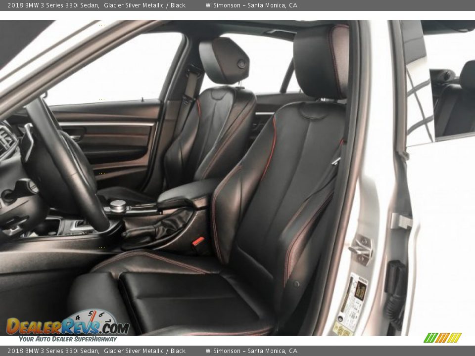 2018 BMW 3 Series 330i Sedan Glacier Silver Metallic / Black Photo #15