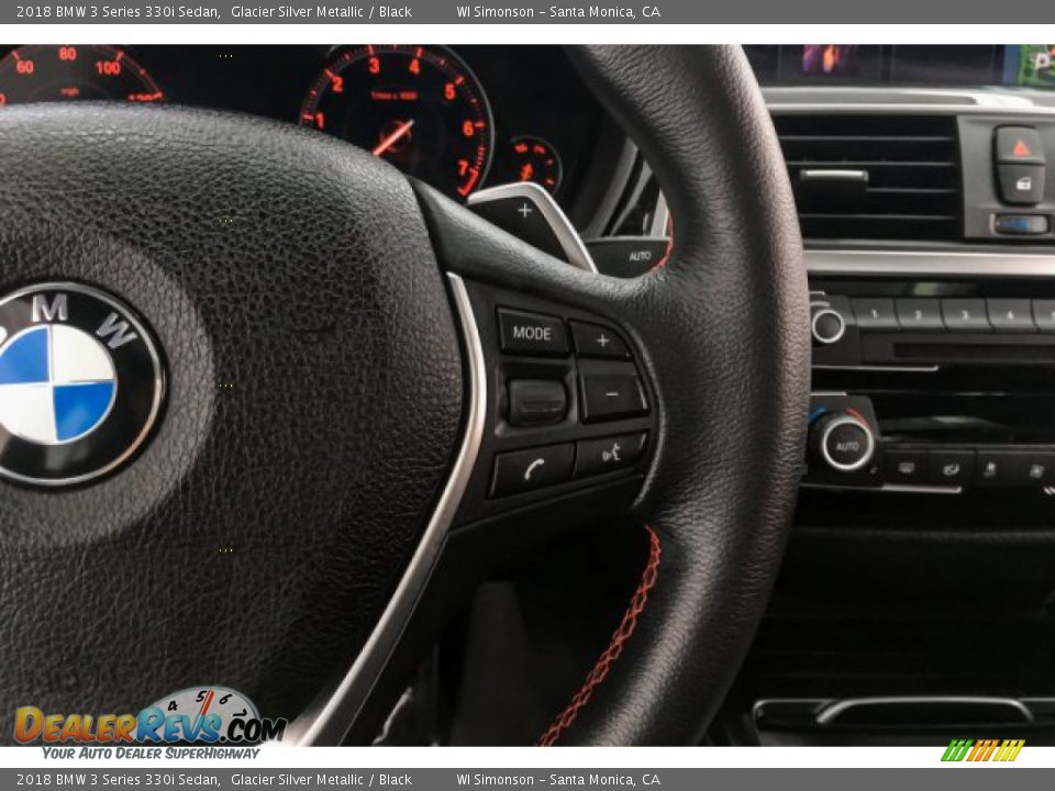 2018 BMW 3 Series 330i Sedan Glacier Silver Metallic / Black Photo #20