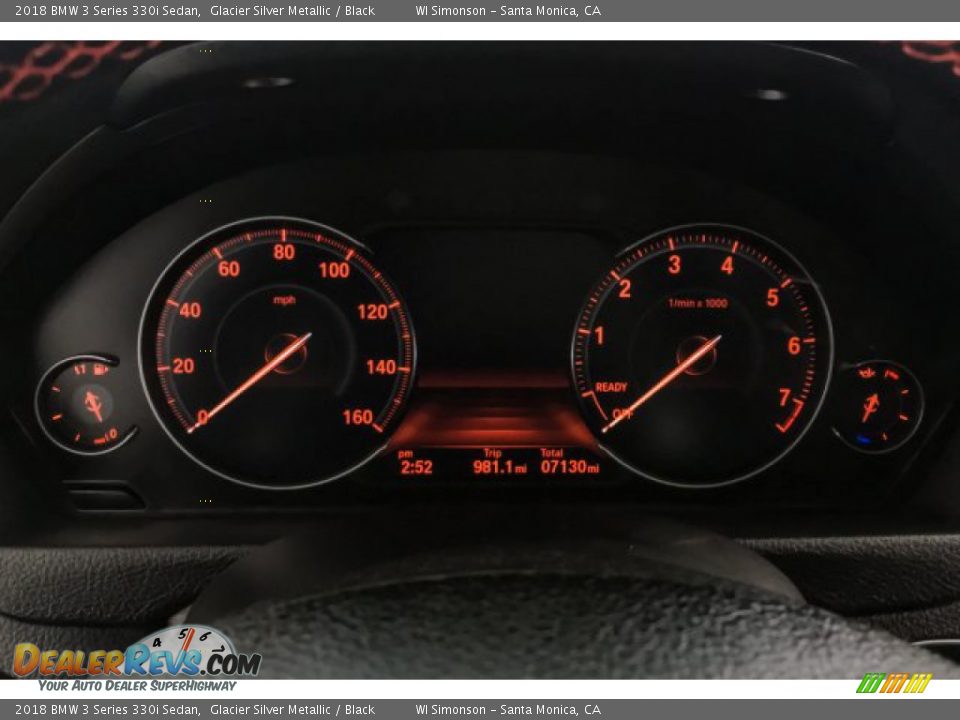 2018 BMW 3 Series 330i Sedan Glacier Silver Metallic / Black Photo #21