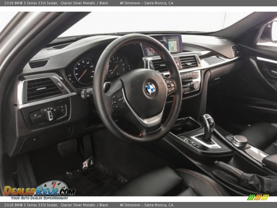 2018 BMW 3 Series 330i Sedan Glacier Silver Metallic / Black Photo #23