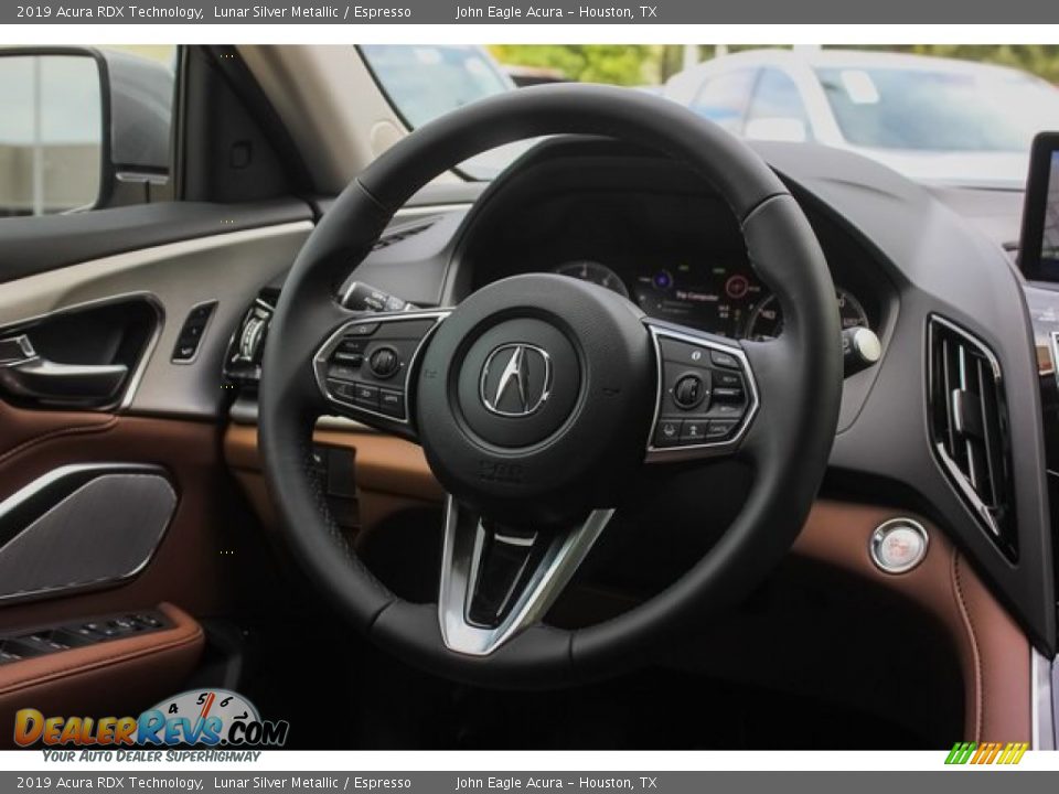 2019 Acura RDX Technology Lunar Silver Metallic / Espresso Photo #27