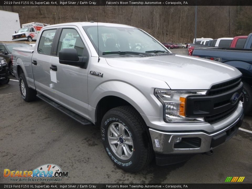 2019 Ford F150 XL SuperCab 4x4 Ingot Silver / Earth Gray Photo #3