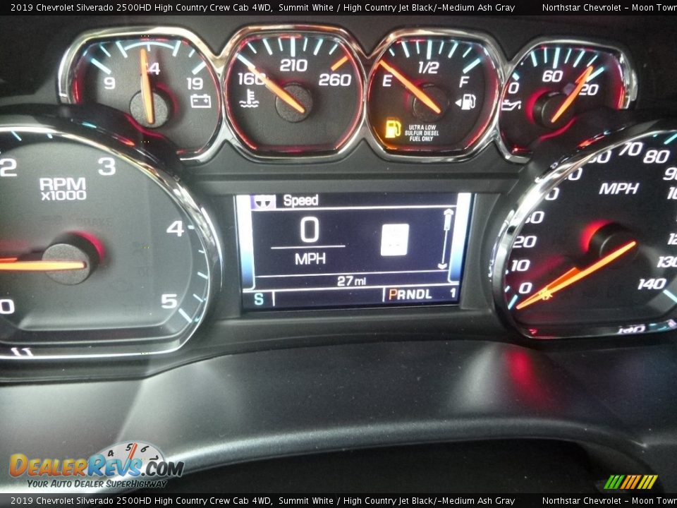 2019 Chevrolet Silverado 2500HD High Country Crew Cab 4WD Summit White / High Country Jet Black/­Medium Ash Gray Photo #19