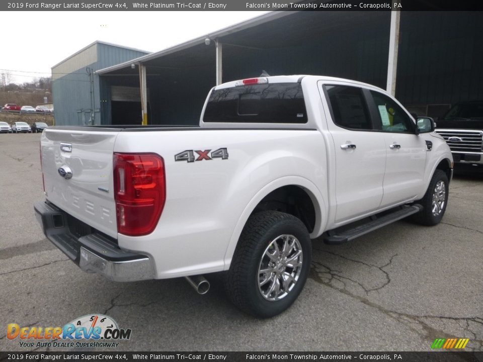 2019 Ford Ranger Lariat SuperCrew 4x4 White Platinum Tri-Coat / Ebony Photo #2