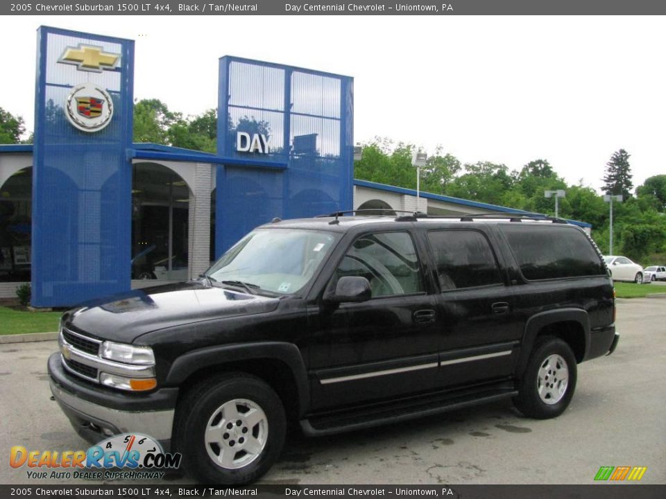 2005 Chevrolet Suburban 1500 LT 4x4 Black / Tan/Neutral Photo #1
