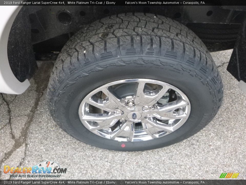 2019 Ford Ranger Lariat SuperCrew 4x4 White Platinum Tri-Coat / Ebony Photo #7