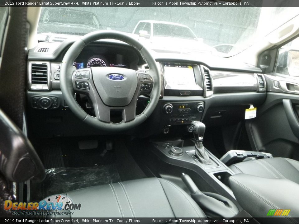Ebony Interior - 2019 Ford Ranger Lariat SuperCrew 4x4 Photo #9