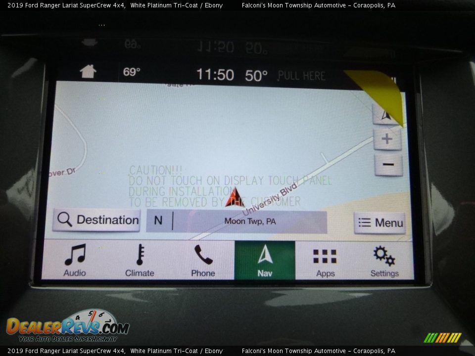 2019 Ford Ranger Lariat SuperCrew 4x4 White Platinum Tri-Coat / Ebony Photo #14