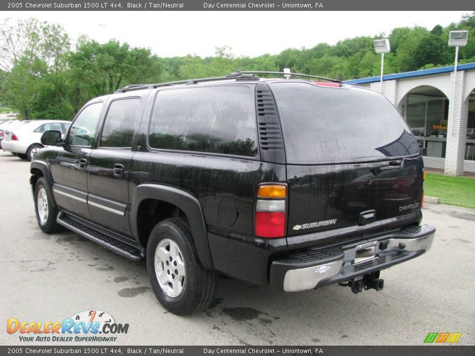 2005 Chevrolet Suburban 1500 LT 4x4 Black / Tan/Neutral Photo #4