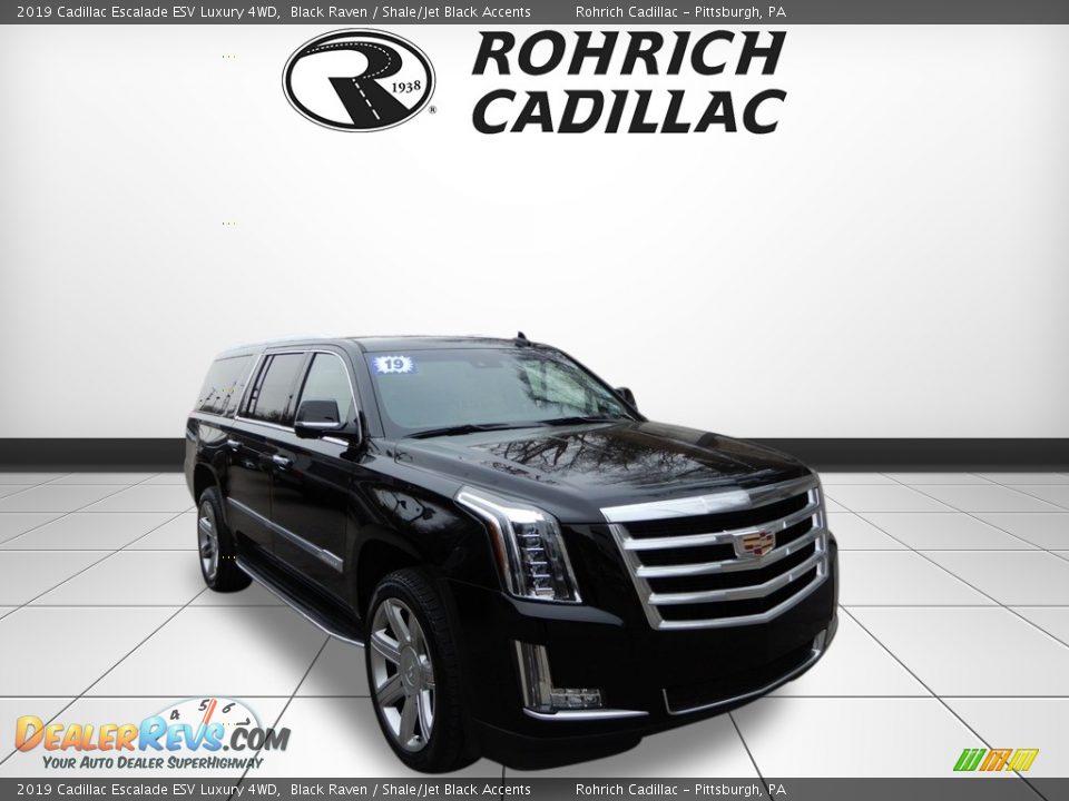 2019 Cadillac Escalade ESV Luxury 4WD Black Raven / Shale/Jet Black Accents Photo #7