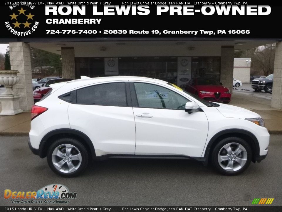 2016 Honda HR-V EX-L Navi AWD White Orchid Pearl / Gray Photo #1