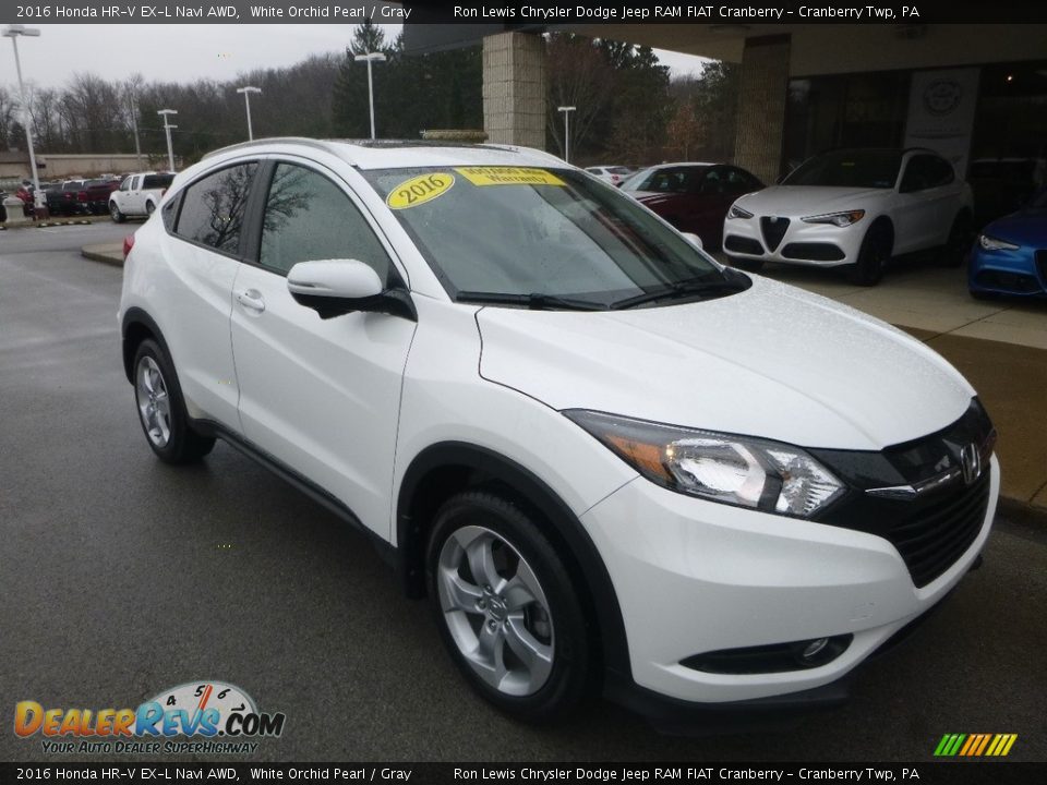 2016 Honda HR-V EX-L Navi AWD White Orchid Pearl / Gray Photo #3