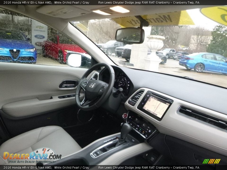 2016 Honda HR-V EX-L Navi AWD White Orchid Pearl / Gray Photo #12