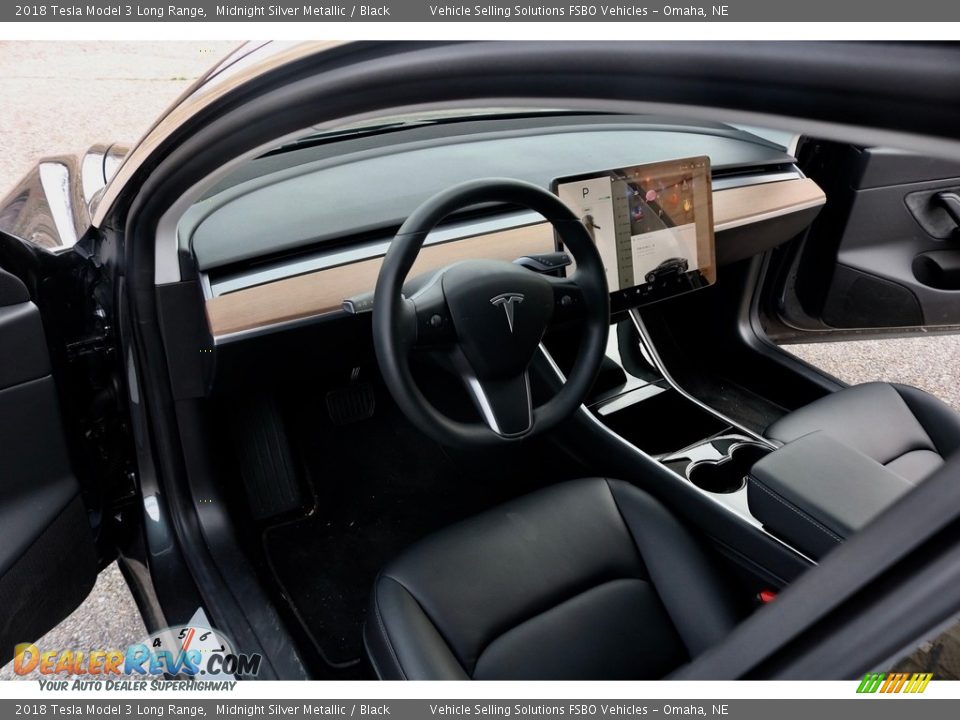 2018 Tesla Model 3 Long Range Midnight Silver Metallic / Black Photo #3