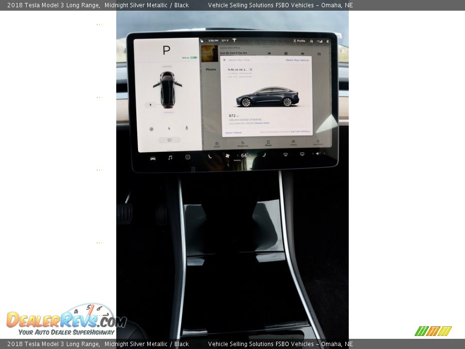 2018 Tesla Model 3 Long Range Midnight Silver Metallic / Black Photo #8