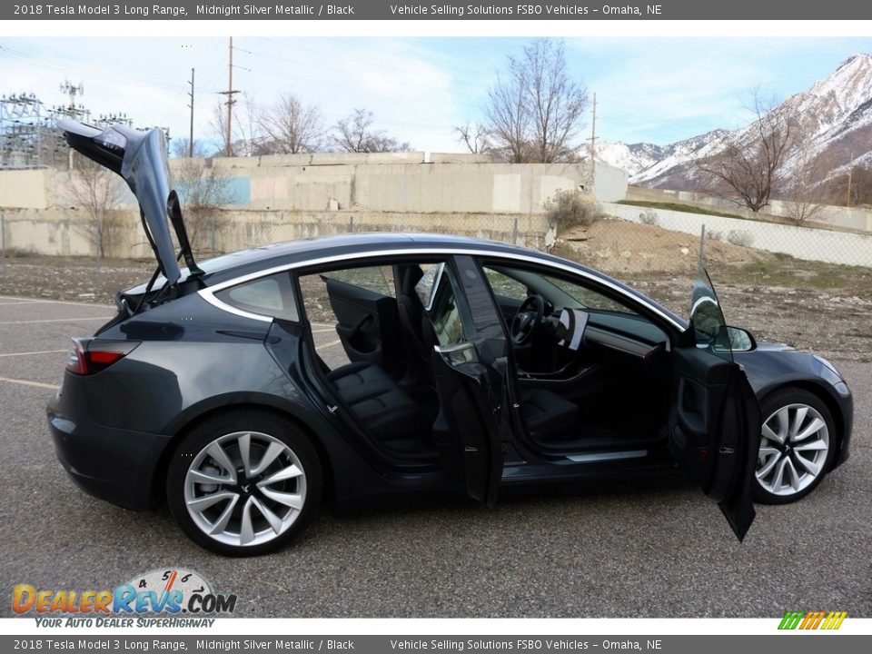 2018 Tesla Model 3 Long Range Midnight Silver Metallic / Black Photo #18