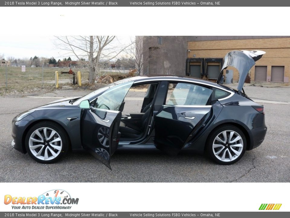2018 Tesla Model 3 Long Range Midnight Silver Metallic / Black Photo #19