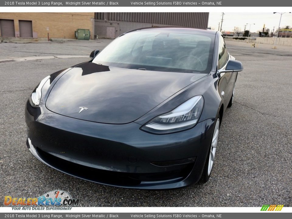 2018 Tesla Model 3 Long Range Midnight Silver Metallic / Black Photo #22
