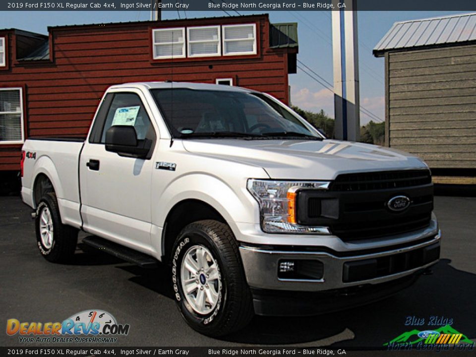 2019 Ford F150 XL Regular Cab 4x4 Ingot Silver / Earth Gray Photo #7