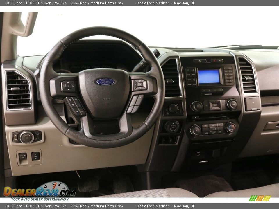 2016 Ford F150 XLT SuperCrew 4x4 Ruby Red / Medium Earth Gray Photo #7